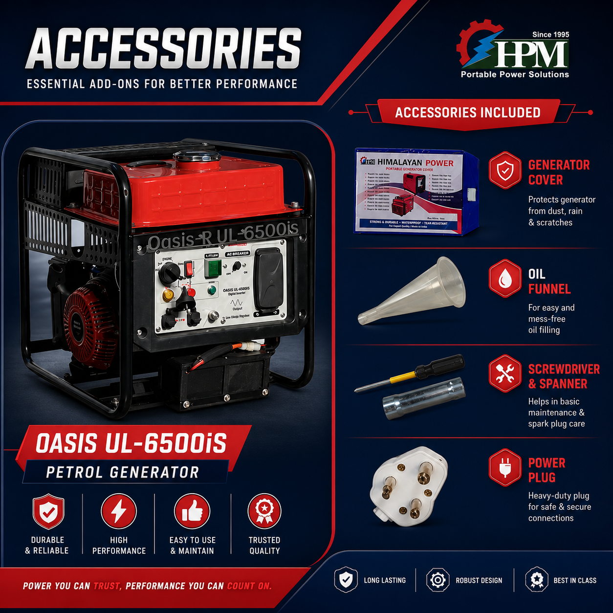 5.5 KVA Smart Portable Inverter Generator Oasis UL-6500is - Paralleling & Remote Start